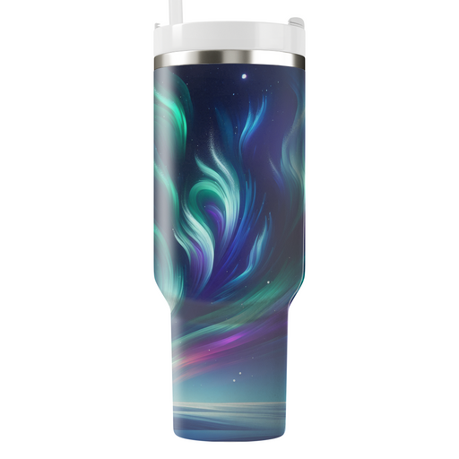 Winter Polar Lights  Travel Tumblers