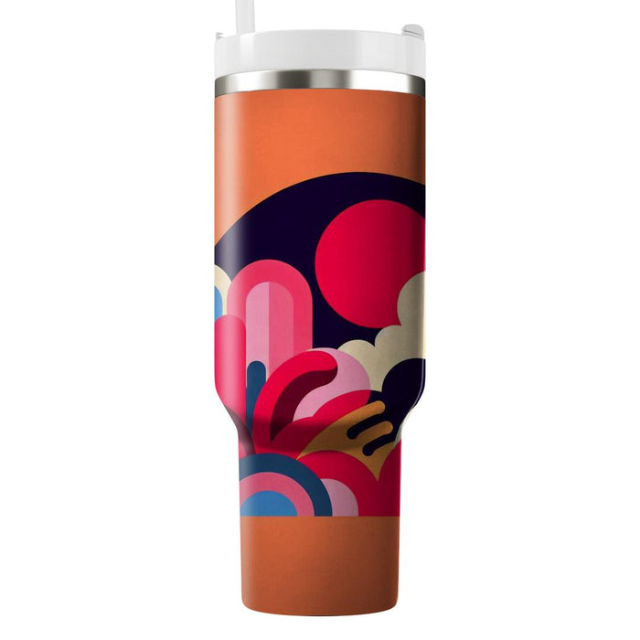 Bright Abstract Petals  Tumbler Cups