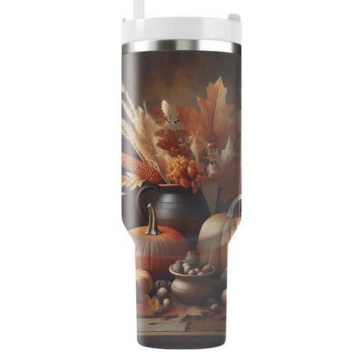 Timeless Elegance - A Classic Thanksgiving  Decorative Tumblers