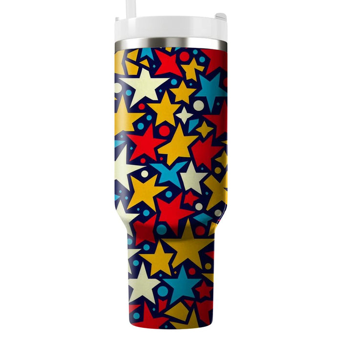 Vibrant Mosaic Star Pattern  Custom Tumblers