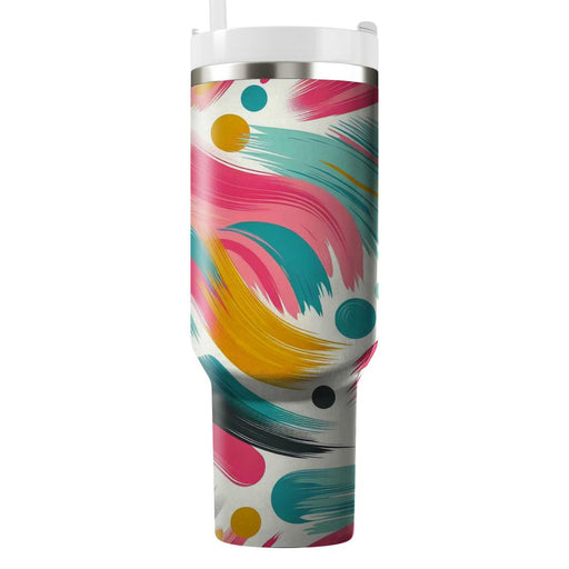 Artistic Brushstroke Design  Custom Tumblers