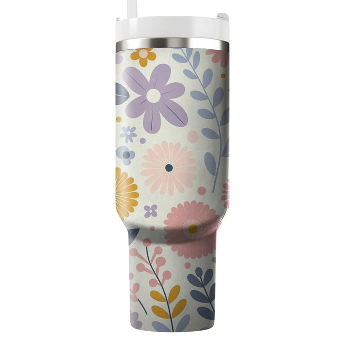 Retro Floral Bliss  Tumbler Cups