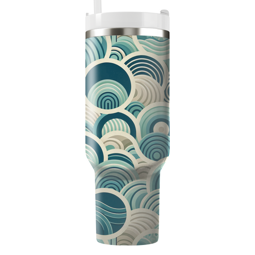 Circular Wave Patterns Decorative Tumblers