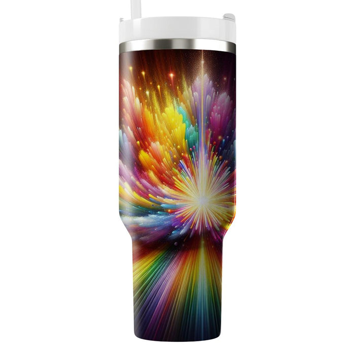 Vibrant Rainbow Rays  Tumbler Cups