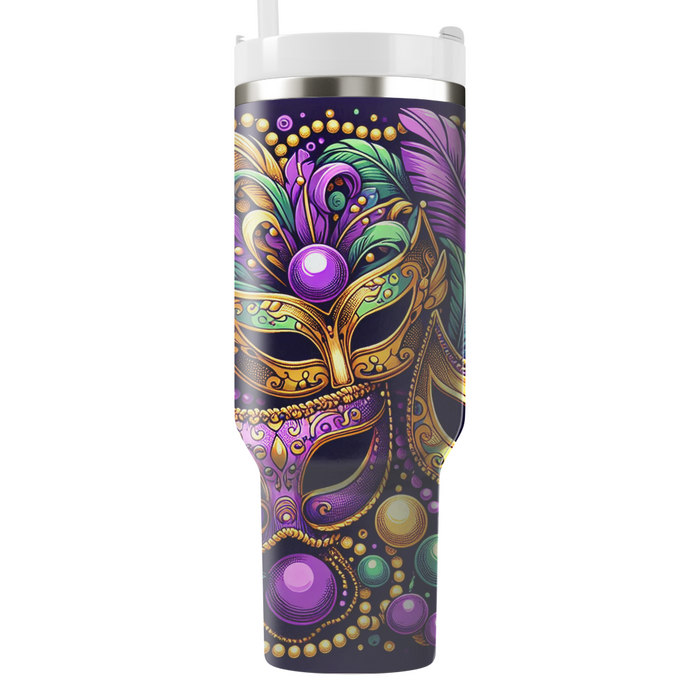 Bright Spirits - A Joyous Mardi Gras  Travel Tumblers