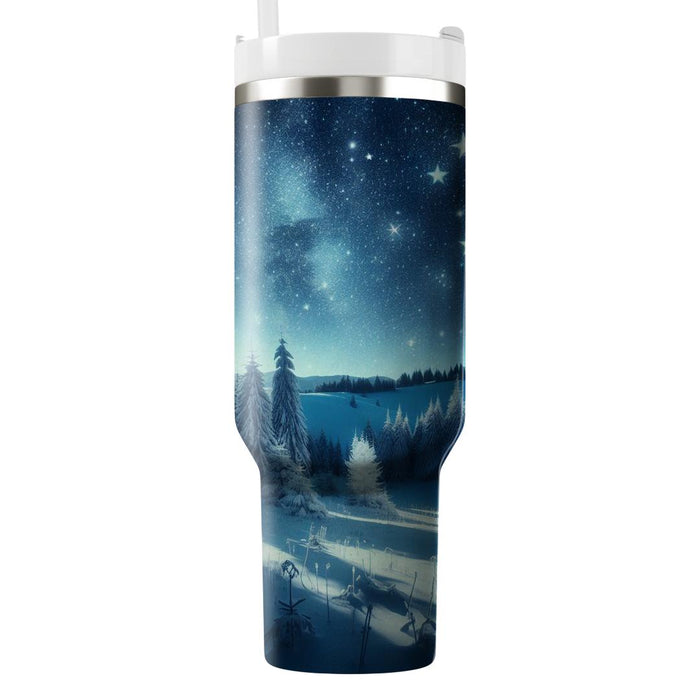 Winter Pines And Stars  Tumblers For Gifts