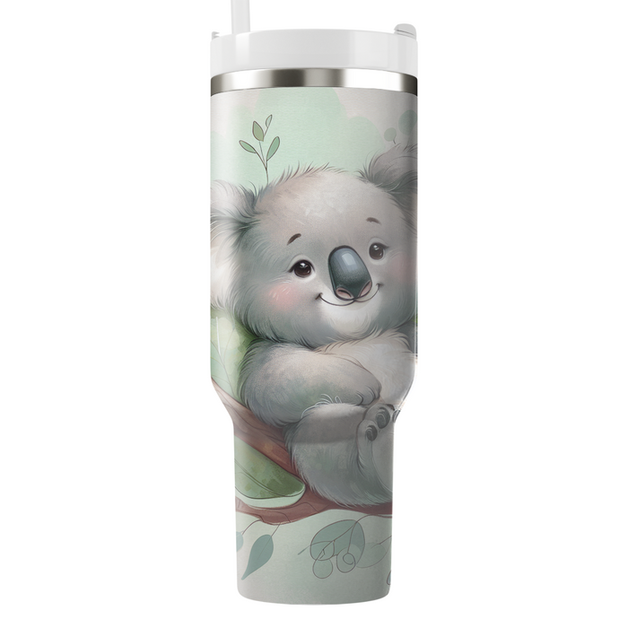 Joyful Koala Eucalyptus  Tumblers With Lids