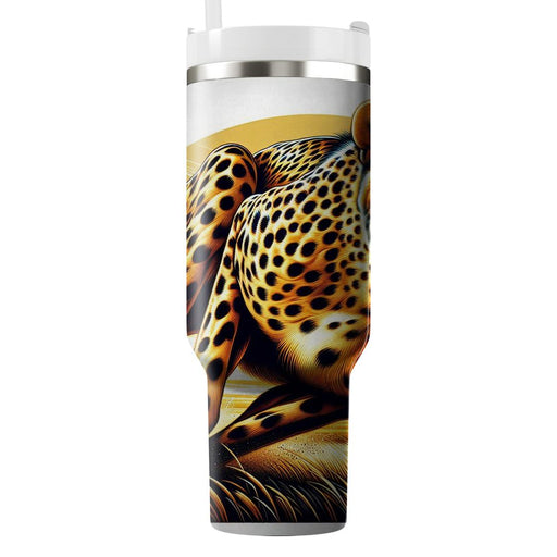 Wild Cheetah Sprint  Decorative Tumblers