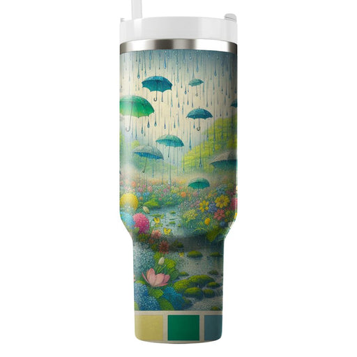 Spring Rainy Day  Decorative Tumblers