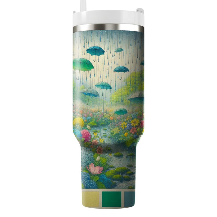 Spring Rainy Day  Decorative Tumblers