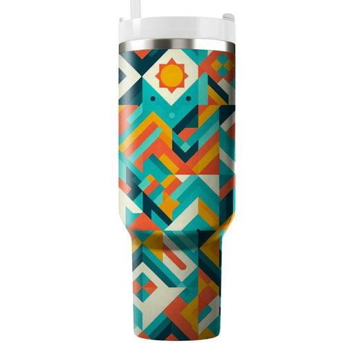 Triangular Mosaic  Insulated Tumblers