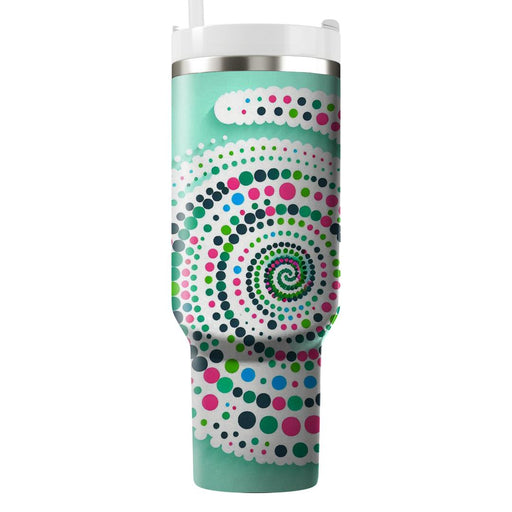 Quirky Spiral Dot  Tumblers With Lids