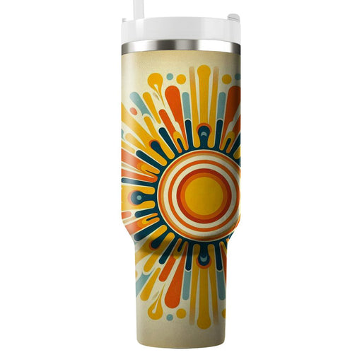 Vintage 70s Sunshine  Tumbler Cups