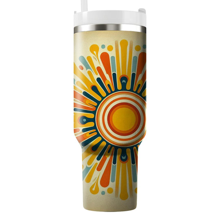 Vintage 70s Sunshine  Tumbler Cups