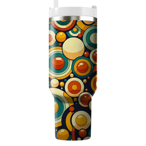 Retro Patterned Circles  Tumblers For Gifts