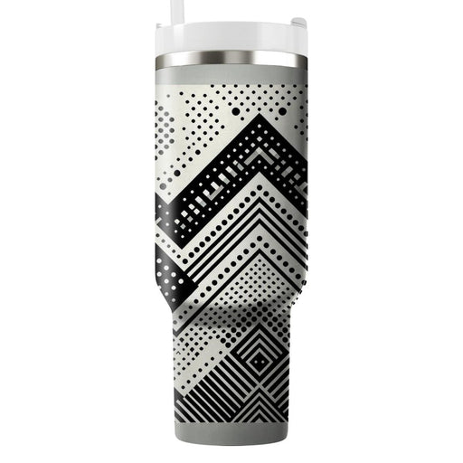 Elegant Dotted Chevron  Travel Tumblers