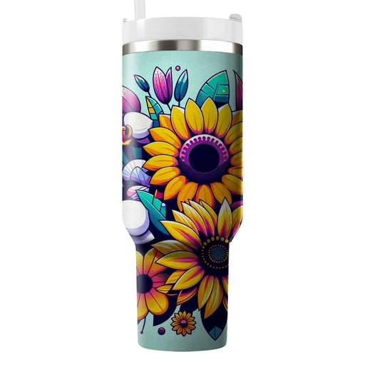 Floral Fusion  Decorative Tumblers