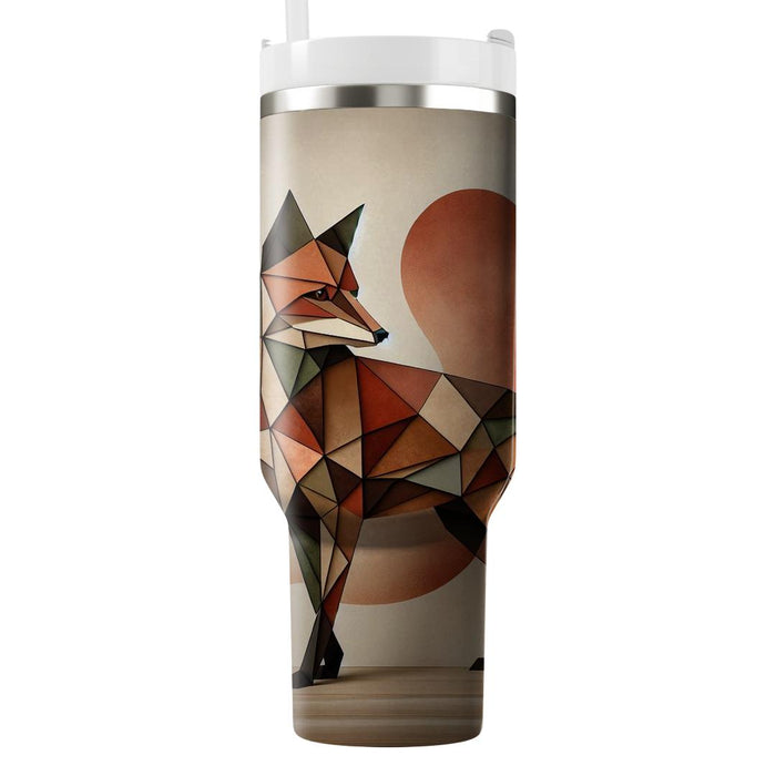 Geometric Fox Enigma  Travel Tumblers