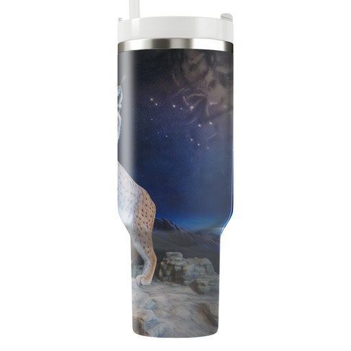 Starlit Lynx Night  Decorative Tumblers