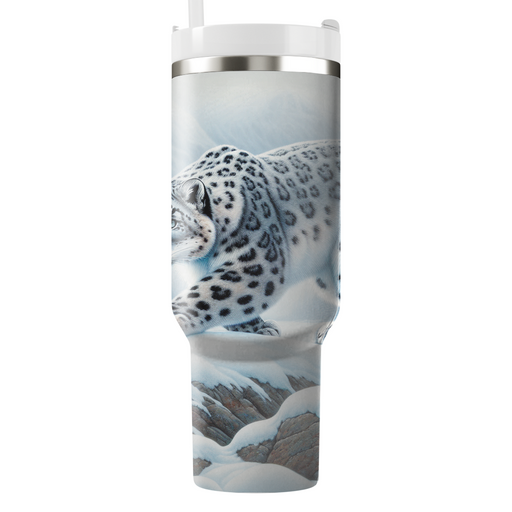 Snow Leopard Glacial Grace  Decorative Tumblers