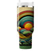 Funky Retro Rainbow  Tumblers With Lids