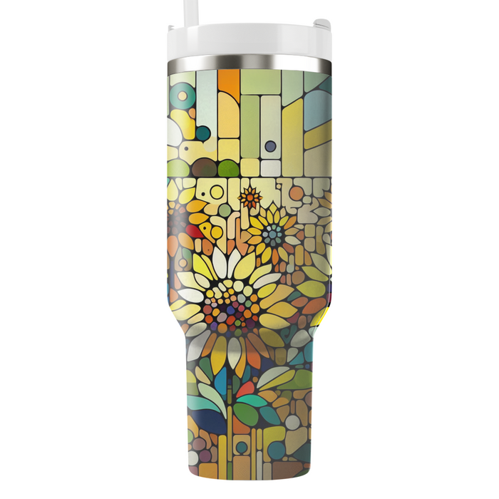 Mosaic Sunflowers  Unique Tumblers