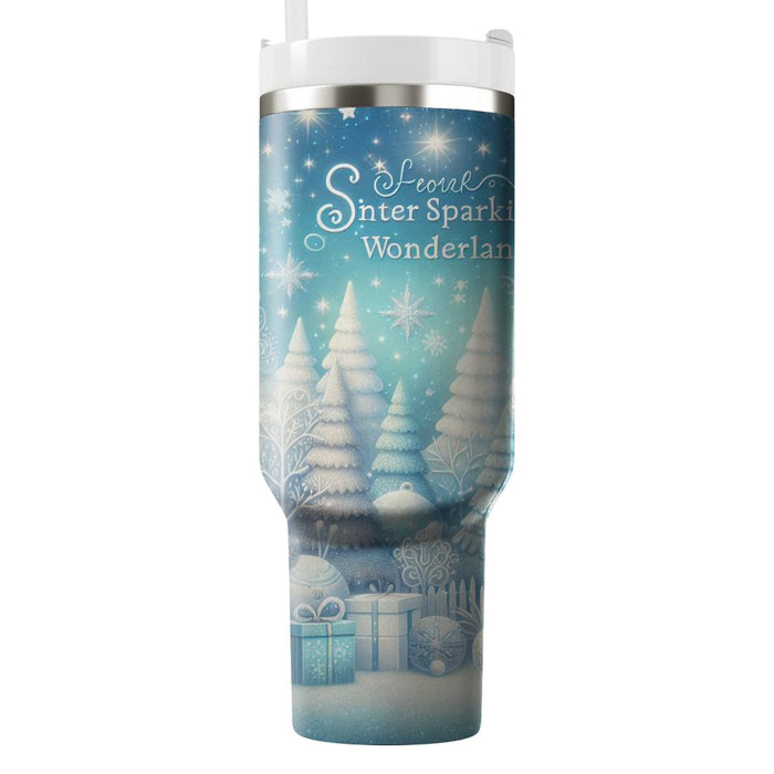 Winter Sparkling Wonderland  Tumblers With Lids