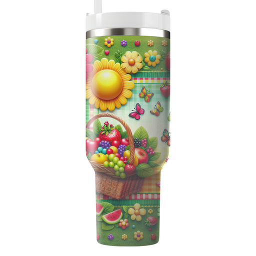 Spring Picnic Delight  Personalized Tumblers