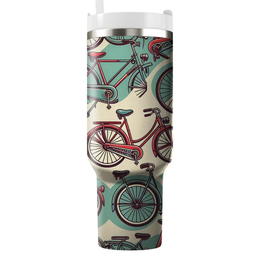 Vintage Bicycle Pattern  Personalized Tumblers