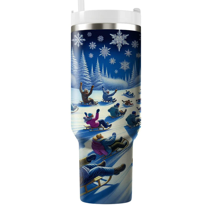 Winter Sledding Adventure  Custom Tumblers