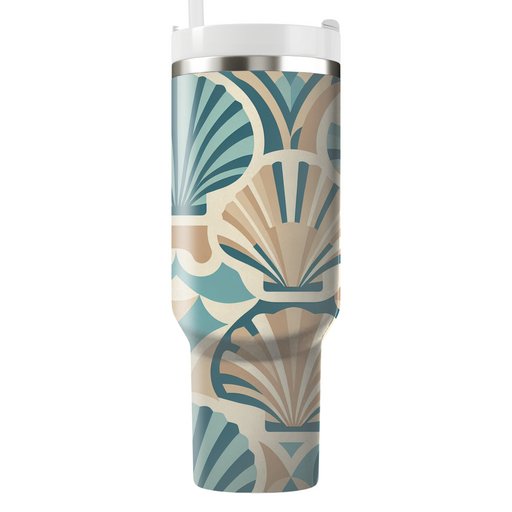 Geometric Shell Pattern Tumbler Cups