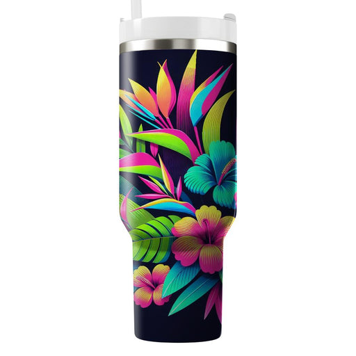 Chic Neon Flora  Tumblers For Gifts