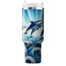 Funky Dolphin Splash  Travel Tumblers