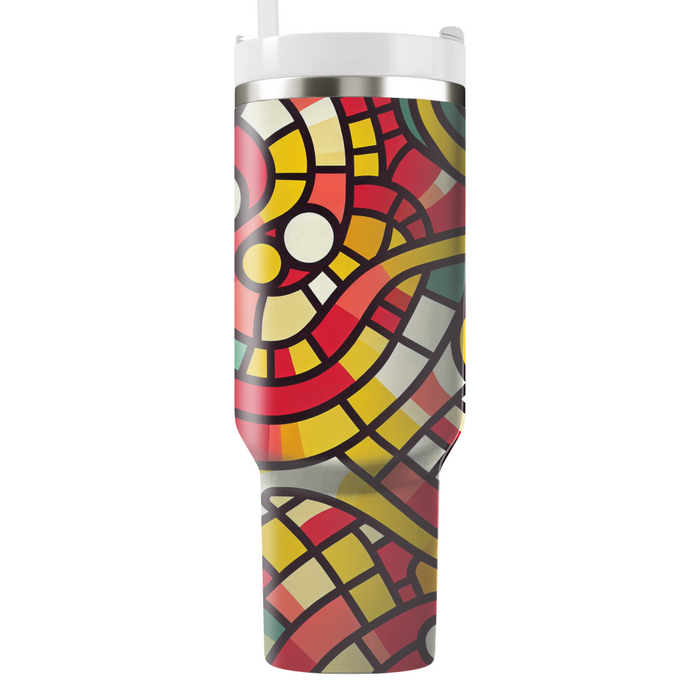 Abstract Square Mosaic  Unique Tumblers