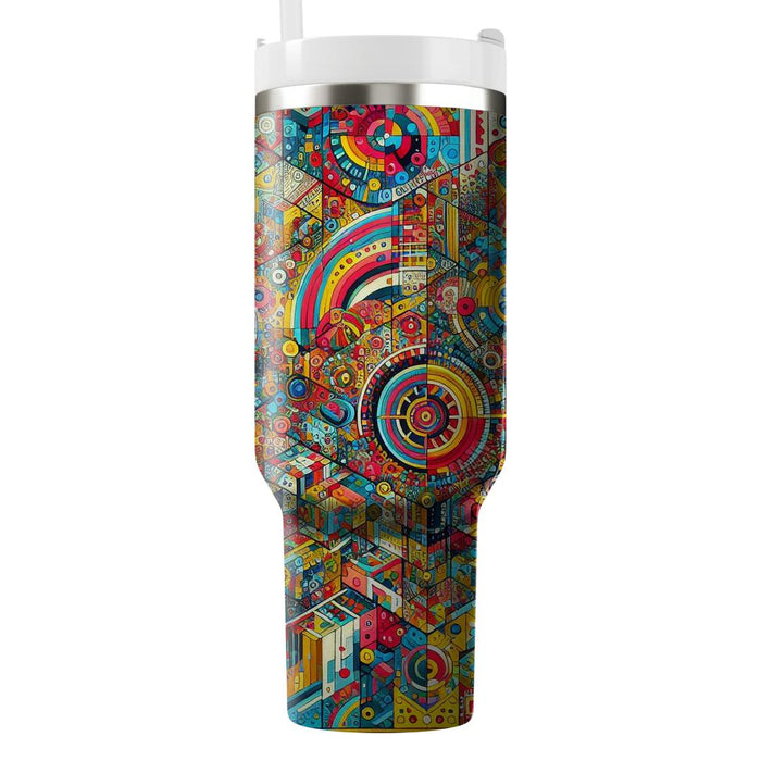 Vibrant Patchwork  Insulated Tumblers