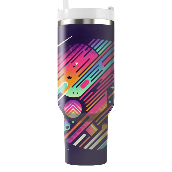 Funky Retro Lines  Tumbler Cups