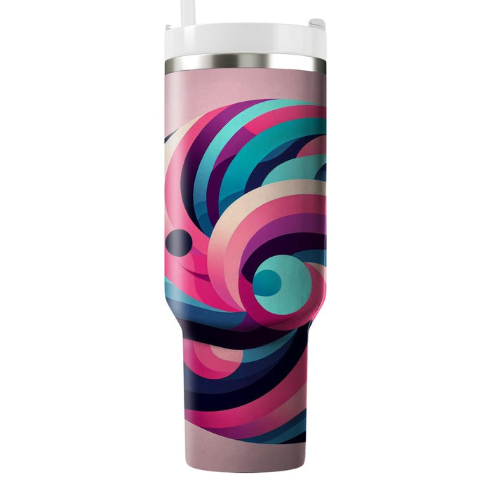 Geometric Abstract Swirl  Insulated Tumblers