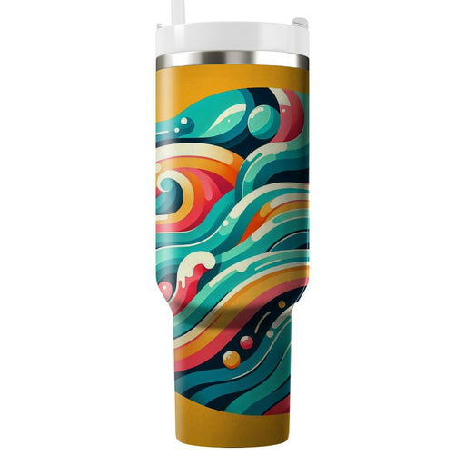 Artistic Waves  Insulated Tumblers