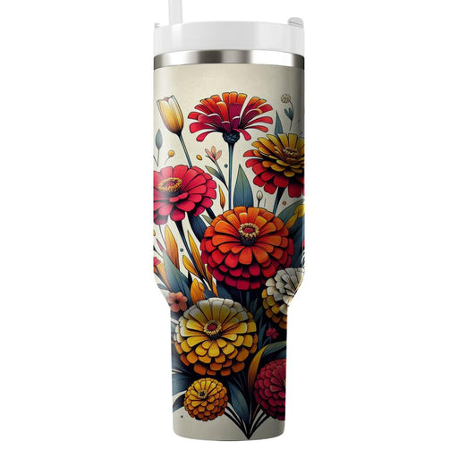 Vibrant Floral Splash  Decorative Tumblers