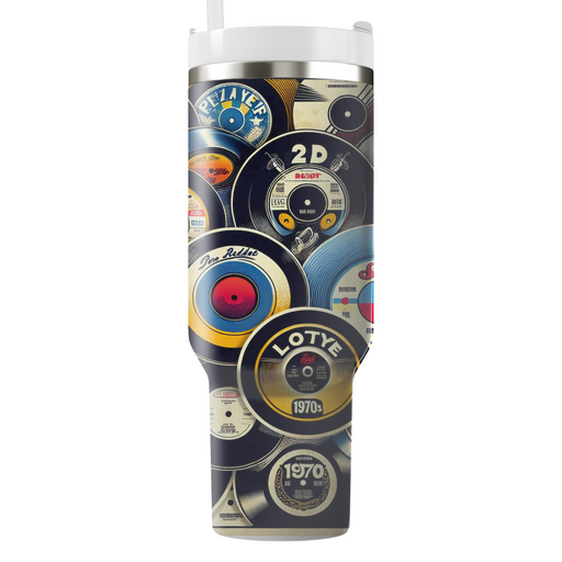 Vintage Vinyl Records Travel Tumblers