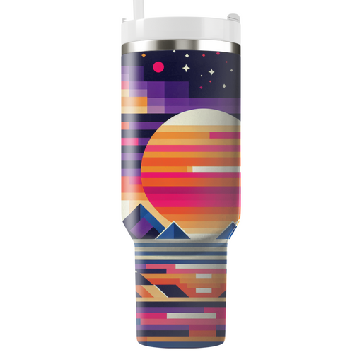 Electric Sunset Travel Tumblers