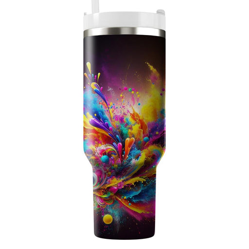 Vibrant Echoes - A Festival Of Colors  Personalized Tumblers