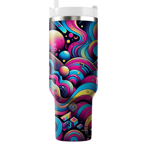 Vibrant Neon Nightlife  Tumbler Cups