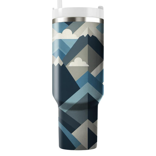 Geometric Mountain Range  Personalized Tumblers