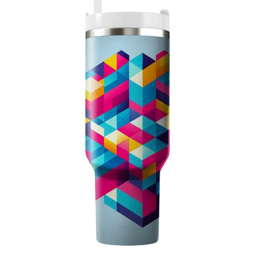 Vibrant Geometric Prism  Tumblers For Gifts