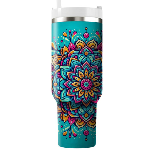 Bright Colorful Mandala  Decorative Tumblers