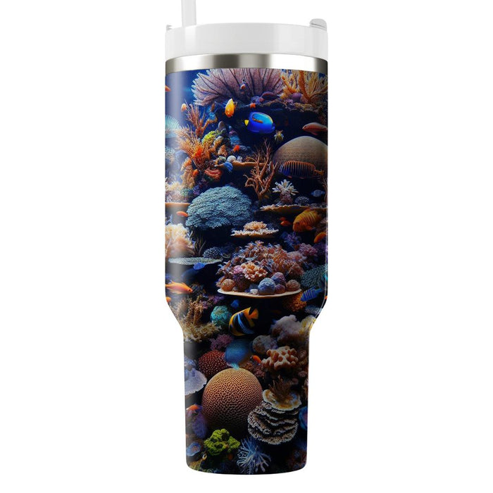 Vivid Tropical Fish Reef  Decorative Tumblers