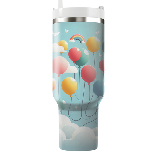 Whimsical Balloon Adventure Tumblers With Lids