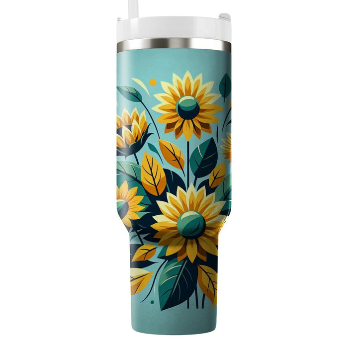 Whimsical Sunflower Fields  Tumbler Cups