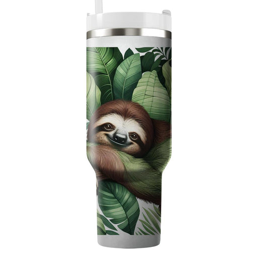 Whimsical Sloth Hangout  Tumbler Cups